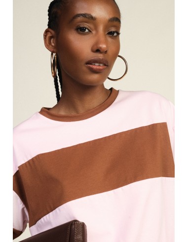 T-shirt à manches courtes avec élastique et maxi bande Dixie