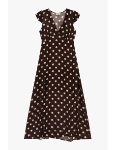 Robe longue à pois avec manches volantées Dixie 2