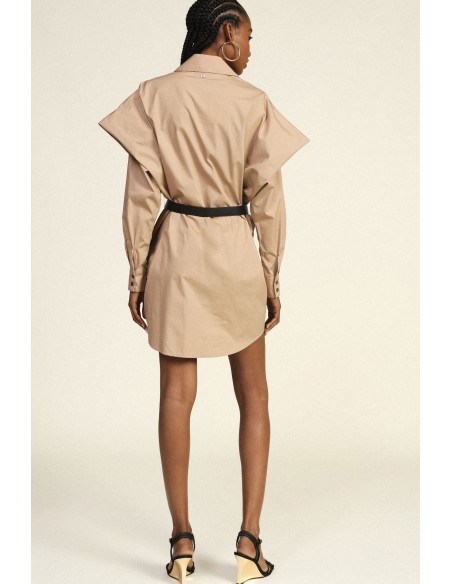 Robe-chemise oversize avec ceinture et poche Dixie