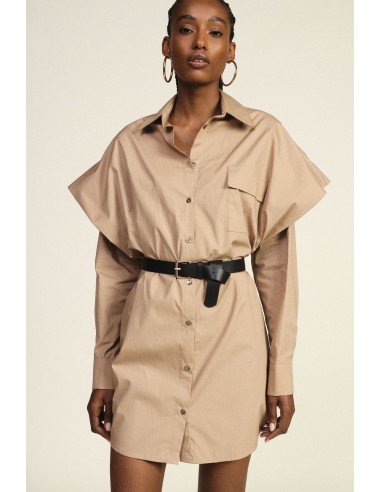 Robe-chemise oversize avec ceinture et poche Dixie