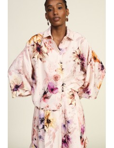Blouse ample à manches trois quarts et imprimé floral Dixie