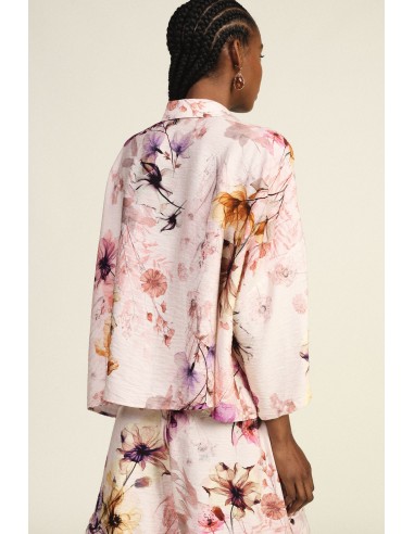 Blouse ample à manches trois quarts et imprimé floral Dixie