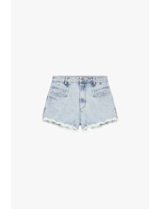 Dixie shorts met hoge taille en rafelrand 2