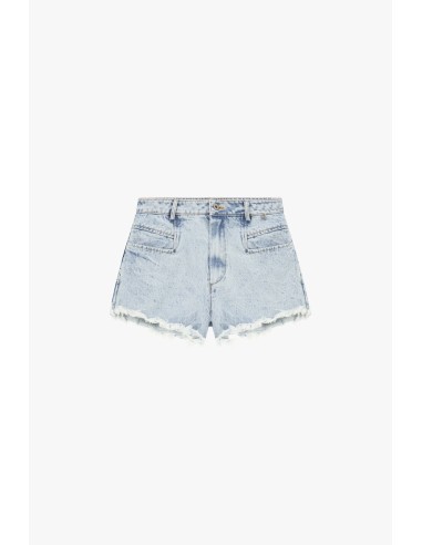 Shorts taille haute à ourlet effiloché Dixie