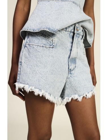 Dixie shorts met hoge taille en rafelrand