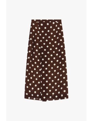 Jupe midi à pois avec une coupe droite Dixie