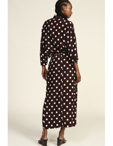 Jupe midi à pois avec une coupe droite Dixie