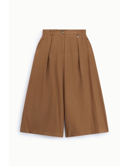 Pantalon palazzo raccourci avec pinces et poches Dixie