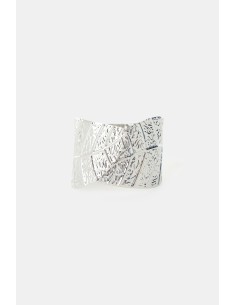 Bracelet rigide gravé motif feuille Dixie 2