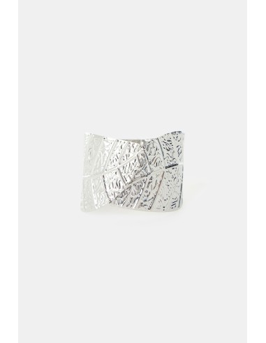Bracelet rigide gravé motif feuille Dixie