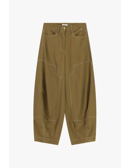 Pantalon palazzo avec coutures contrastantes et poches Dixie