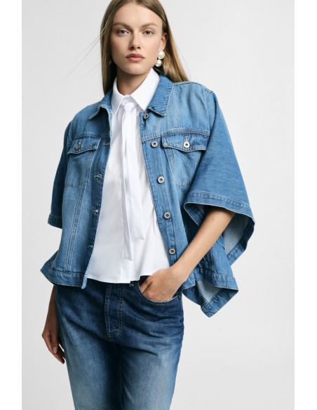 Veste en denim oversize à manches larges S’il vous plaît