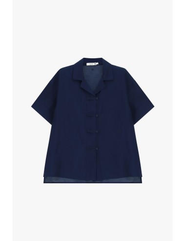 Blouse courte boxy à fermeture boutonnée Please
