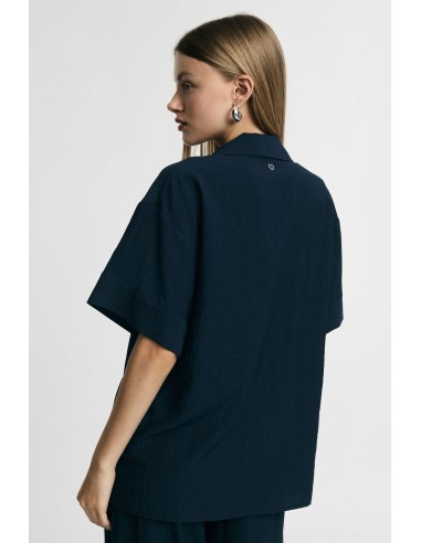 Blouse courte boxy à fermeture boutonnée Please