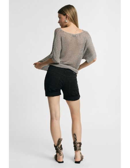 Short regular fit avec revers et boutons Please