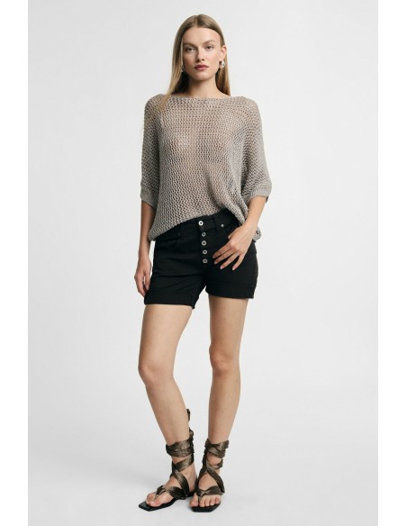 Short regular fit avec revers et boutons Please