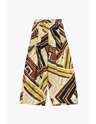 Pantalon palazzo ample à motif géométrique fantaisie, s’il vous plaît