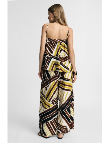 Wijde Palazzo-broek met geometrisch patroon Please