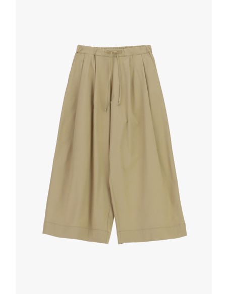Pantalon palazzo cropped à taille élastiquée Please