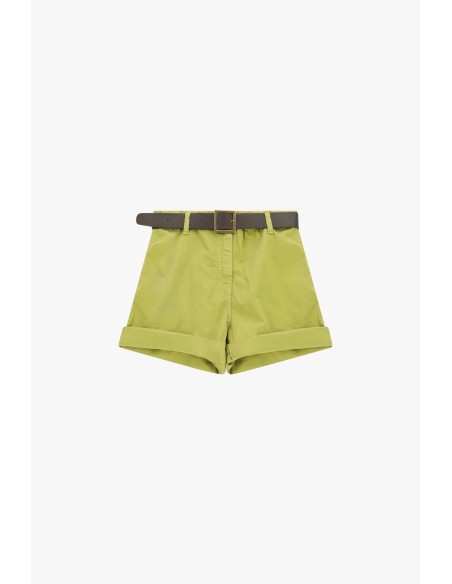 Short regular fit avec ceinture et revers Please