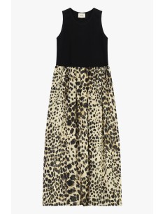 Robe longue sans manches à imprimé animalier Dixie