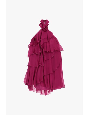 Robe courte à volants et encolure américaine Dixie
