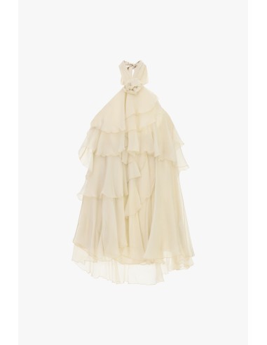 Robe courte à volants et encolure américaine Dixie