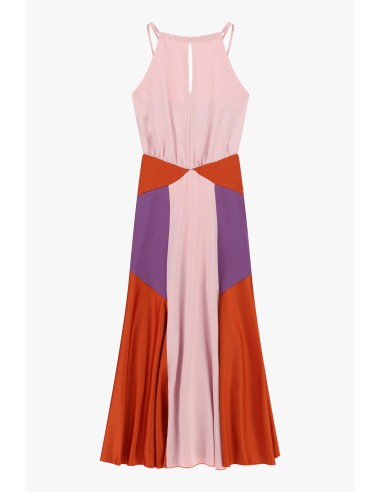 Robe longue avec empiècements géométriques et bretelles fines Dixie