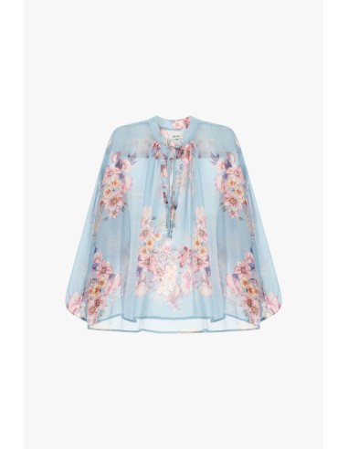 Blouse ample à imprimé floral et liens Dixie