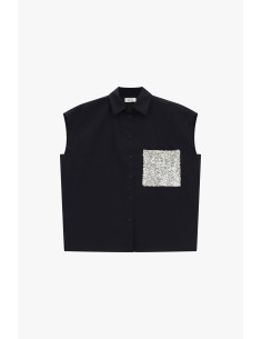 Mouwloos shirt met pailletten en zak van Dixie 2