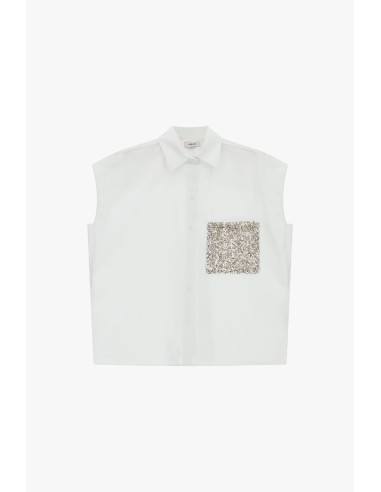Chemisier sans manches avec poche à paillettes Dixie