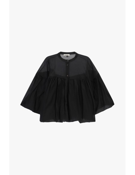 Blouse ample à manches chauve-souris et col rond Dixie