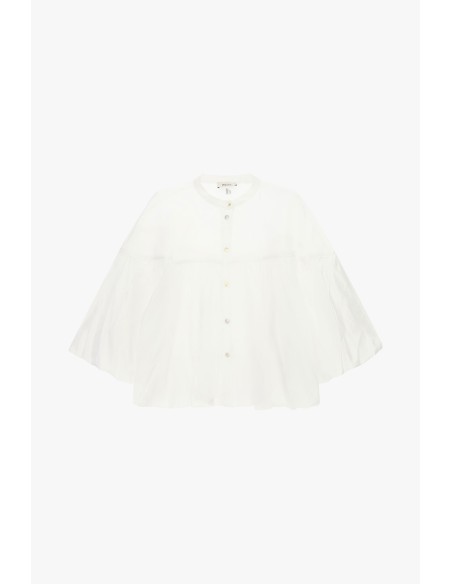 Blouse ample à manches chauve-souris et col rond Dixie