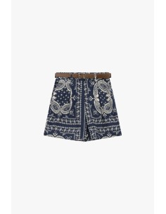 Short Regular Fit avec ceinture et imprimé cachemire Dixie 2