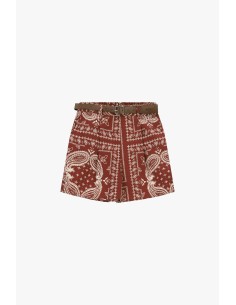 Shorts met normale pasvorm, tailleband en paisleyprint Dixie