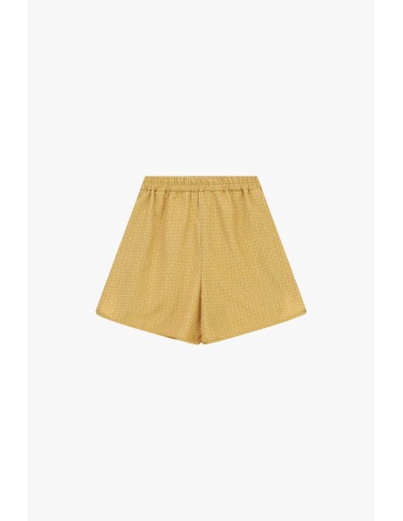 Regular-fit shorts met microprint en elastische taille van Dixie