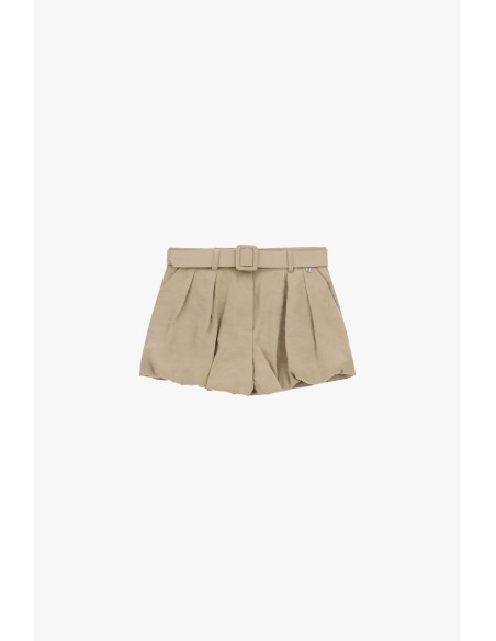 Hotpants met plooien en bijpassende riem Dixie