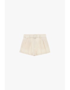 Short hot pants plissé avec ceinture assortie Dixie
