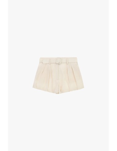 Hotpants met plooien en bijpassende riem Dixie