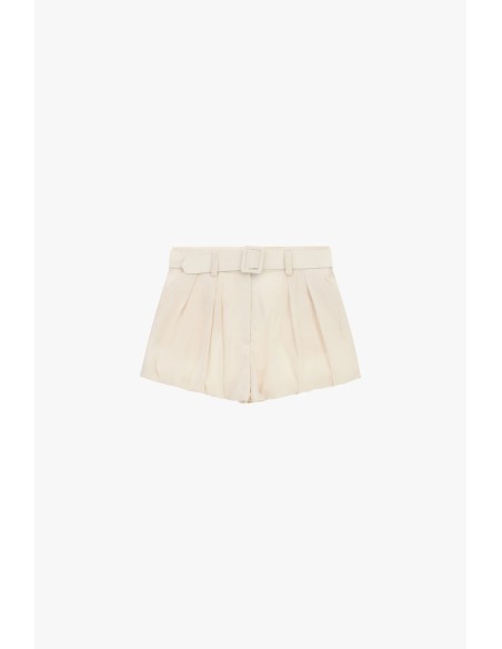 Short hot pants plissé avec ceinture assortie Dixie