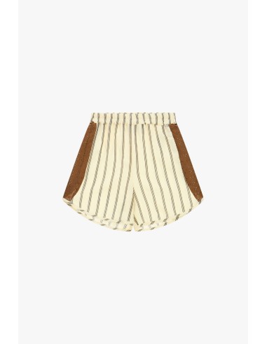 Short regular fit à rayures avec empiècements latéraux ajourés Dixie