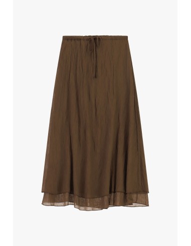 Jupe midi légèrement évasée avec motif double couche Dixie