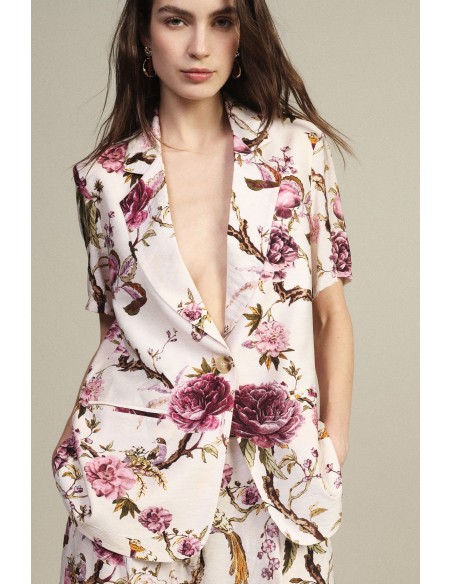 Blazer à manches courtes à motif floral Dixie