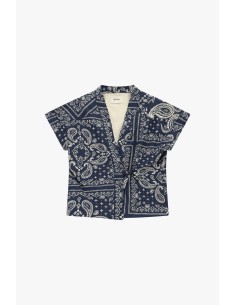 Gilet court avec motif Paisley et ceinture Dixie 2