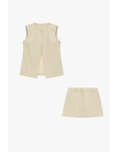 Dixie mouwloos vest met knoopsluiting