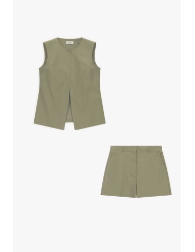 Dixie mouwloos vest met knoopsluiting