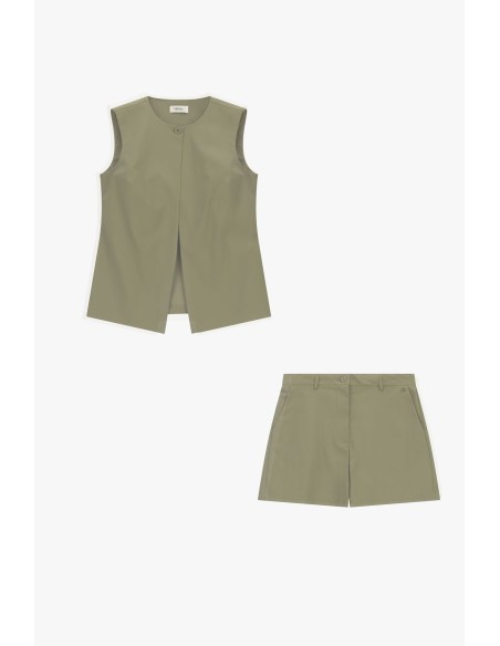 Gilet sans manches avec fermeture à boutons Dixie