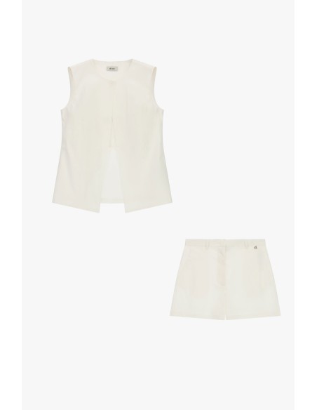 Dixie mouwloos vest met knoopsluiting