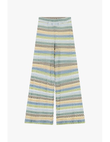 Pantalon palazzo à motif rayé ondulé Dixie