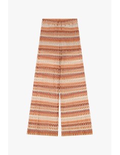 Pantalon palazzo à motif rayé ondulé Dixie